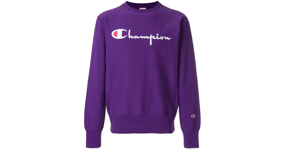 pink and purple champion sweatshirt