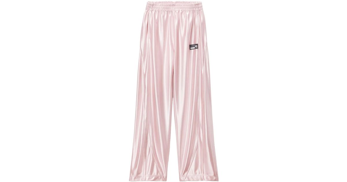 Alexander Wang Piped-Trim Track Pants in Pink | Lyst