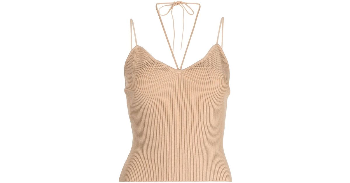 Manning Cartell Ribbed Knit Top in Natural | Lyst