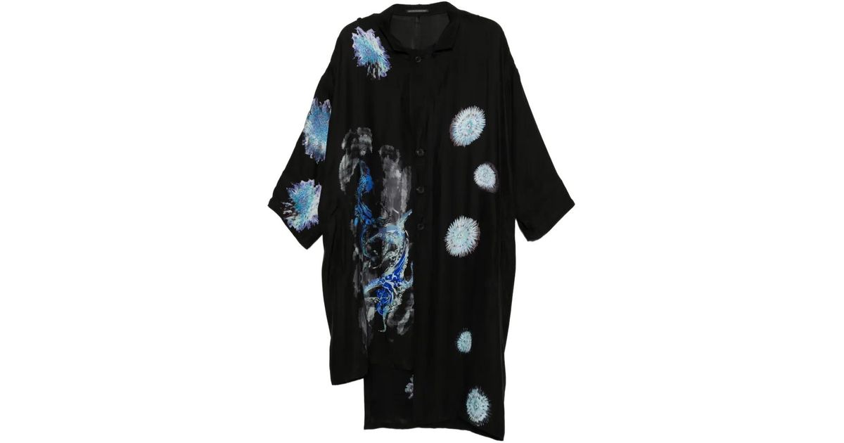 Yohji Yamamoto Sea-Creature Printed Jacket in Black for Men | Lyst UK