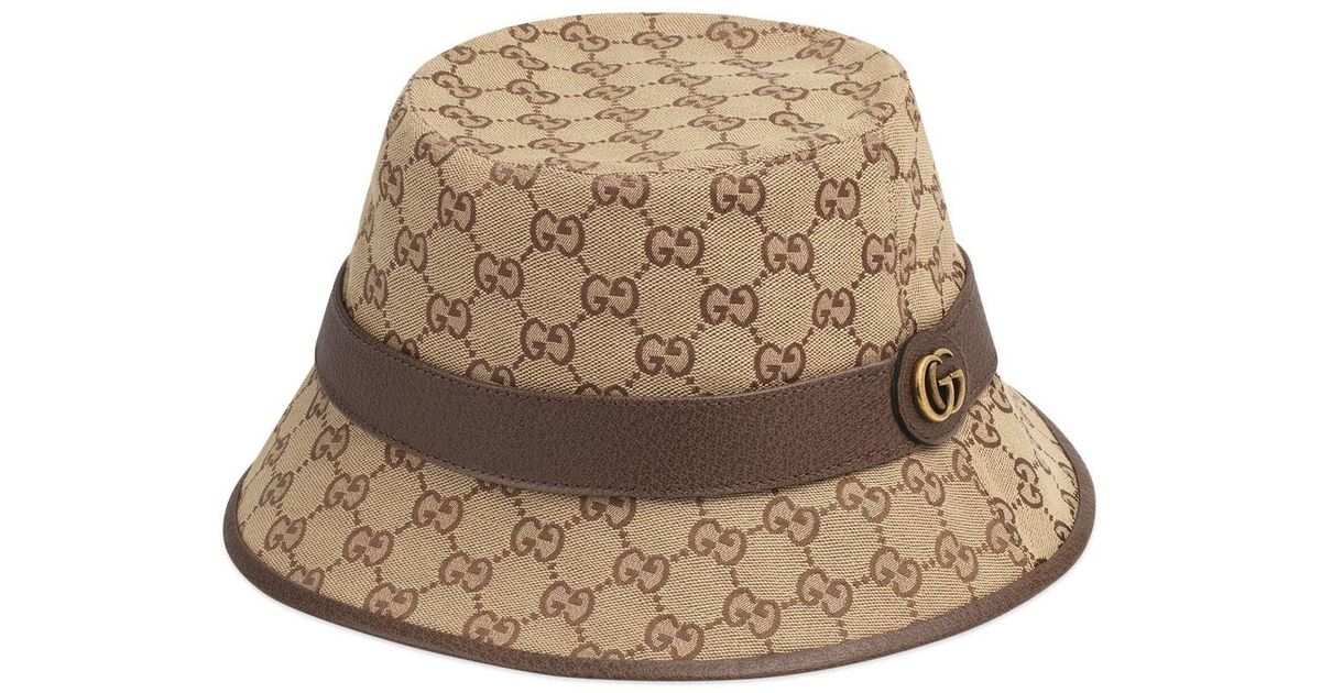 Gucci Monogrammed Canvas Bucket Hat in 
