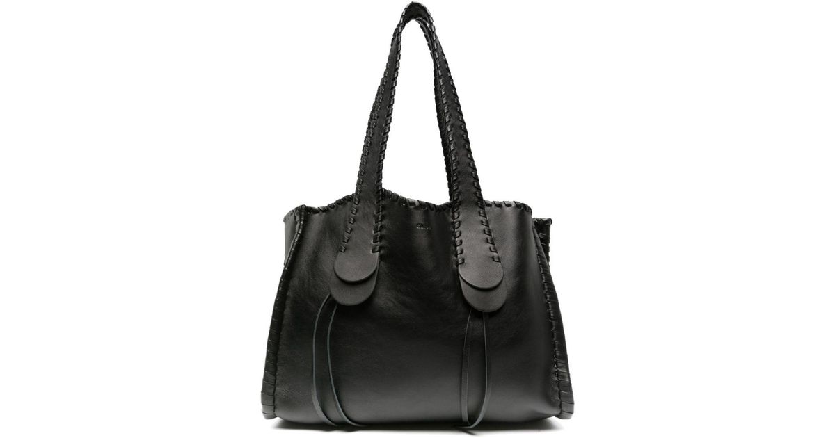 Chloé Large Mony Tote Bag in Black | Lyst