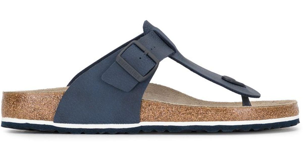 Birkenstock Medina Faux-leather Thong Sandals in Blue for Men - Lyst