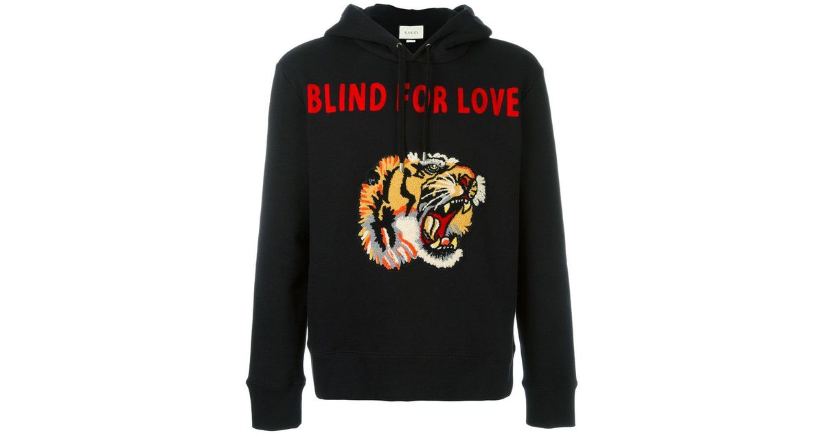 blind for love tiger hoodie