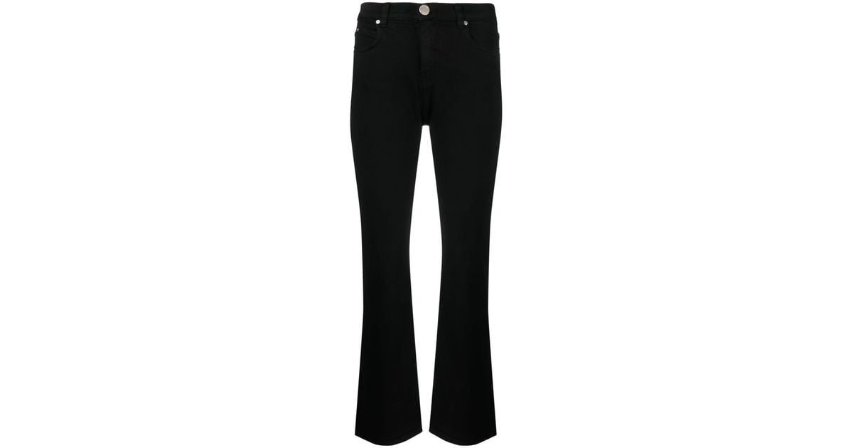 Pinko High-rise Bootcut Jeans in Black | Lyst