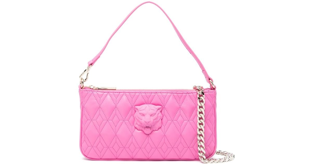 Just Cavalli Logo-print Quilted Shoulder Bag in Pink | Lyst