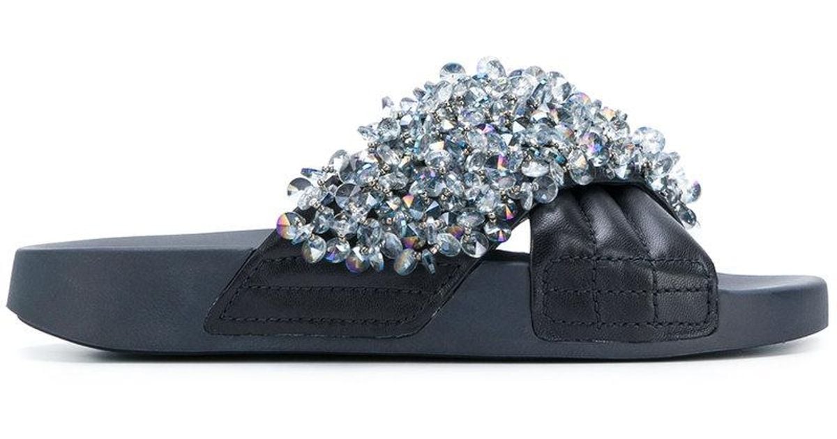 tory burch crystal buckle flat