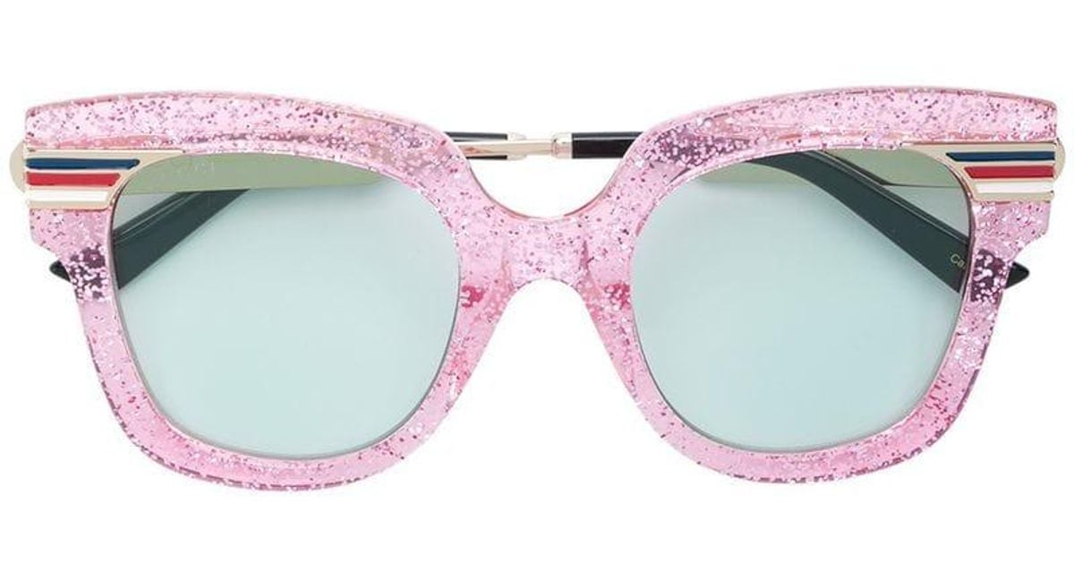 Gucci Oversized Glitter Sunglasses in 