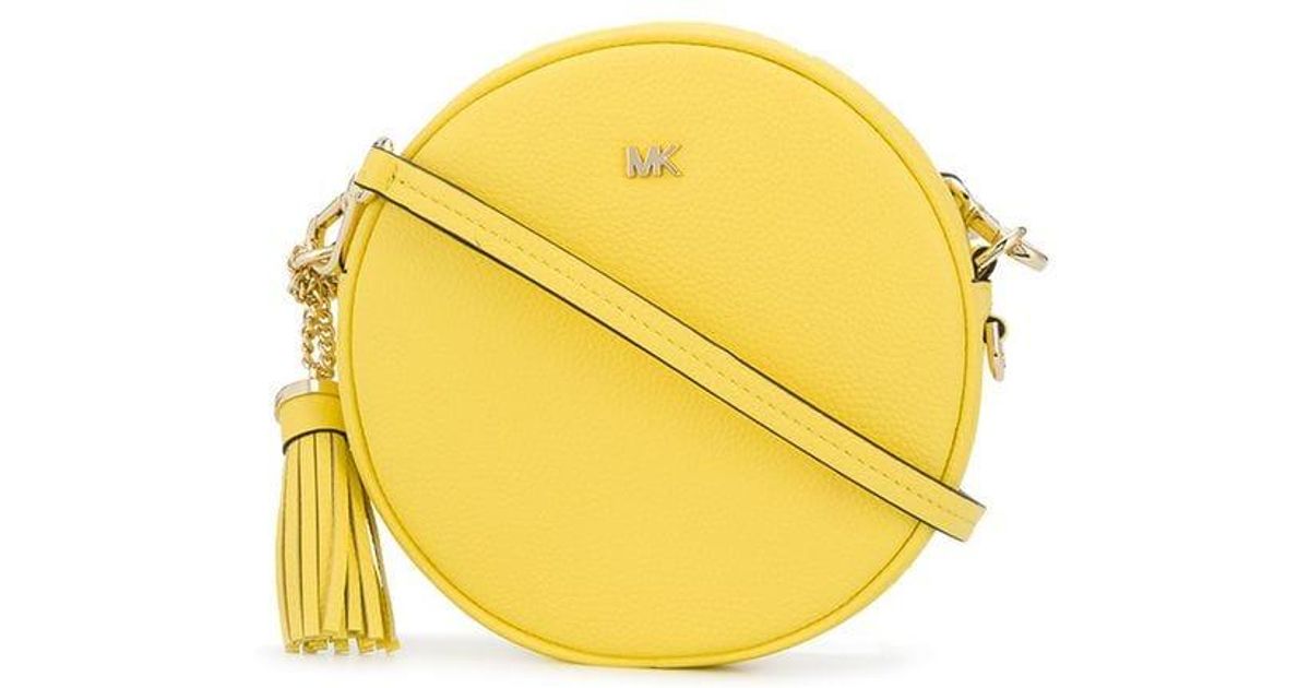 Michael Kors Avril Small Satchel Crossbody Bag MK Signature Honeycomb Yellow  Handbags Amazoncom