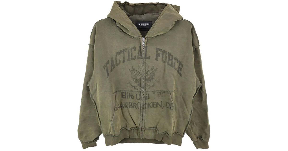 NO/FAITH STUDIOS Zip-Up Hoodie in Green for Men | Lyst