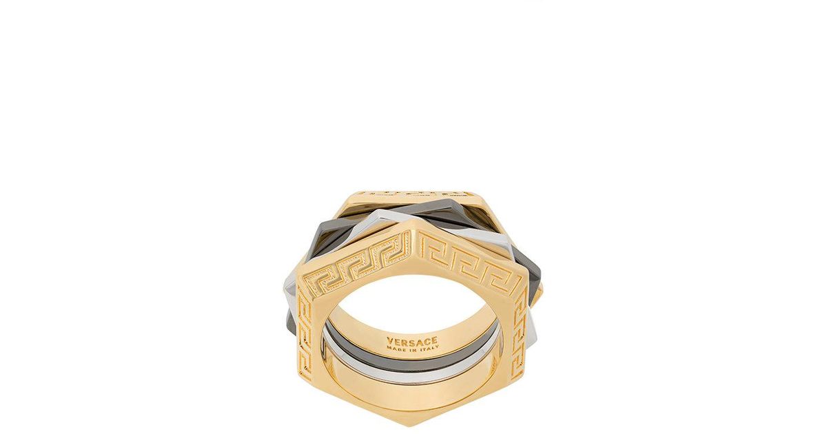 greek key ring versace
