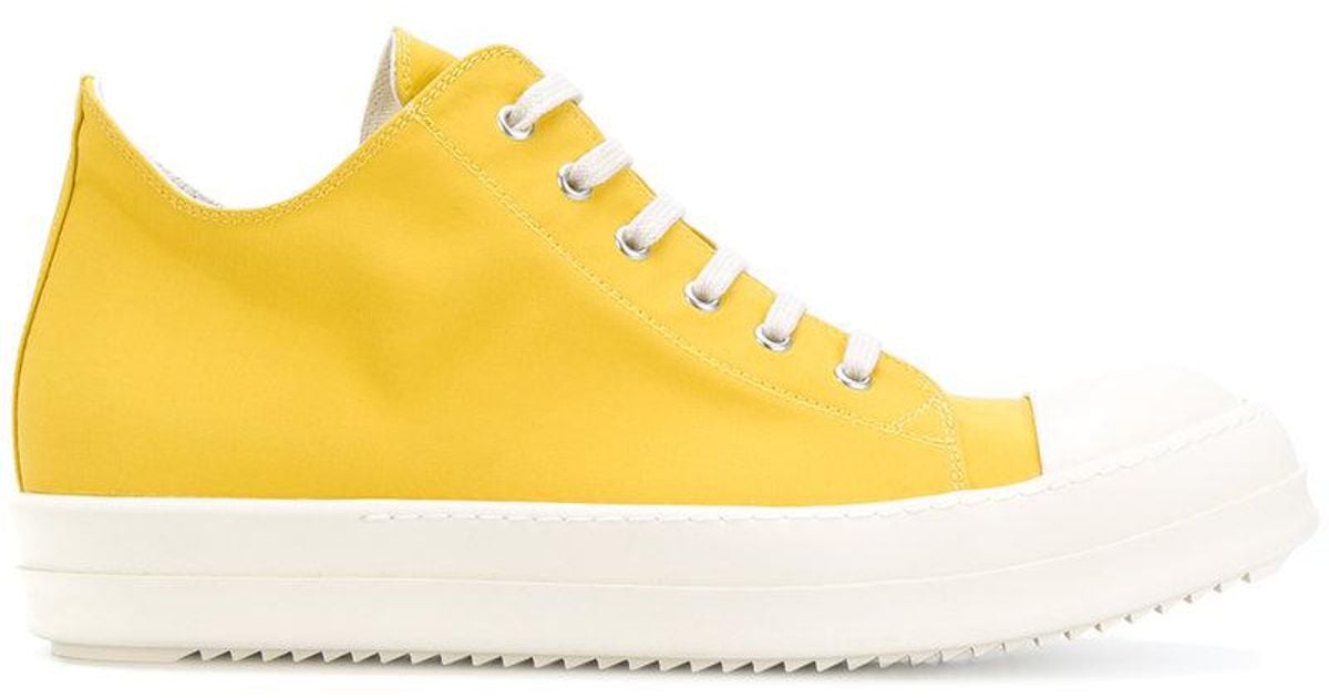 Rick Owens DRKSHDW Lace-up Sneakers in Yellow for Men | Lyst