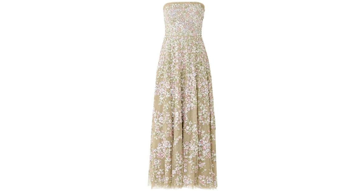 Needle & Thread Dream Garland Strapless Floral-Print Maxi Dress in White | Lyst Needle & Thread Dream Garland Strapless Floral-Print Maxi Dress in White | Lyst