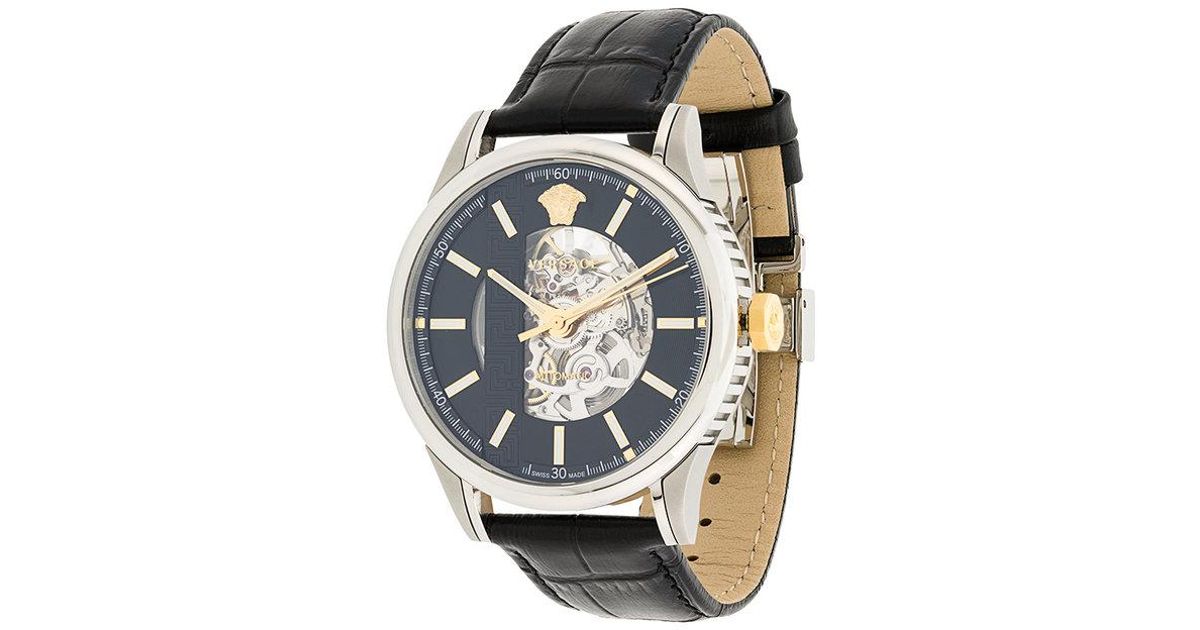 versace black aiakos automatic watch