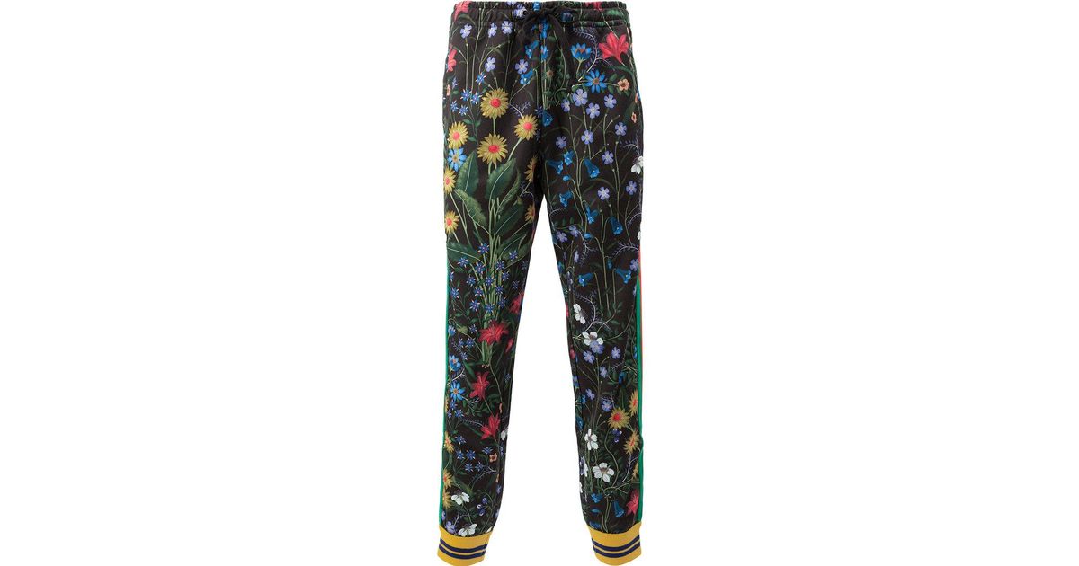 Gucci Cotton Relaxed Floral Trousers in 