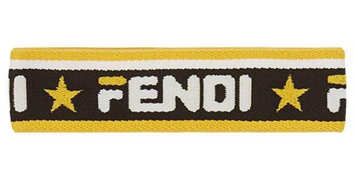 Fendi Mania Headband in Yellow - Lyst