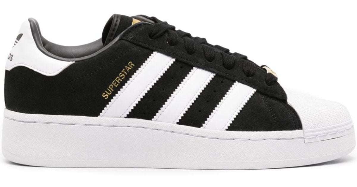 adidas Superstar Xlg Suede Leather Sneakers in Black | Lyst