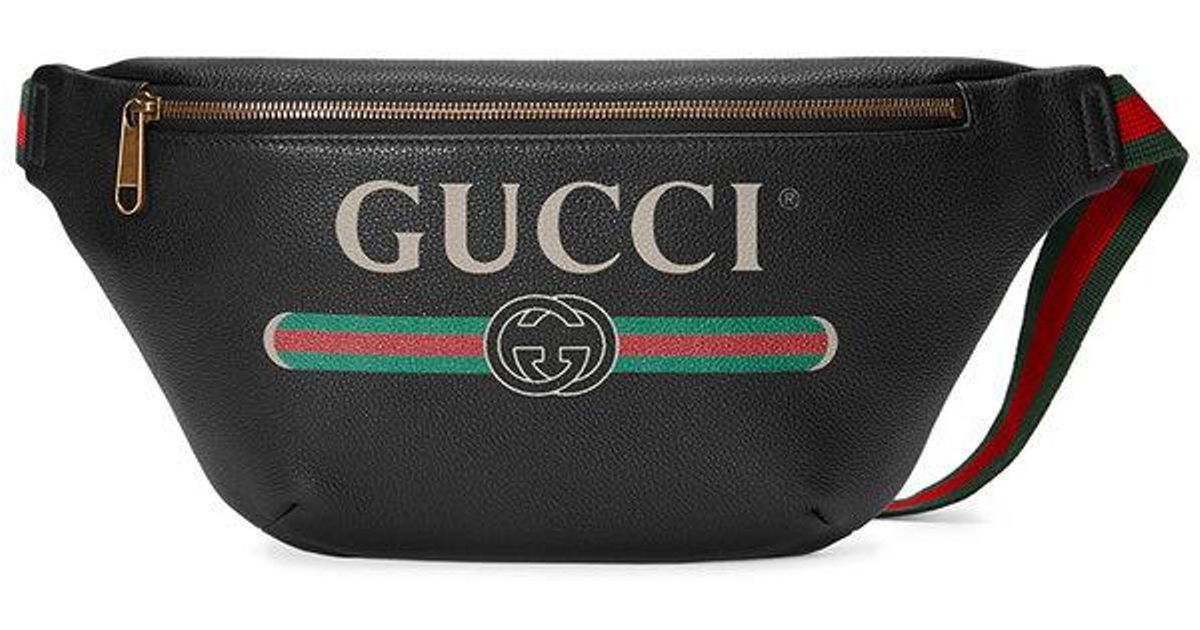 Gucci Large Vintage Logo Leather Belt Bag in Black for Men - Lyst