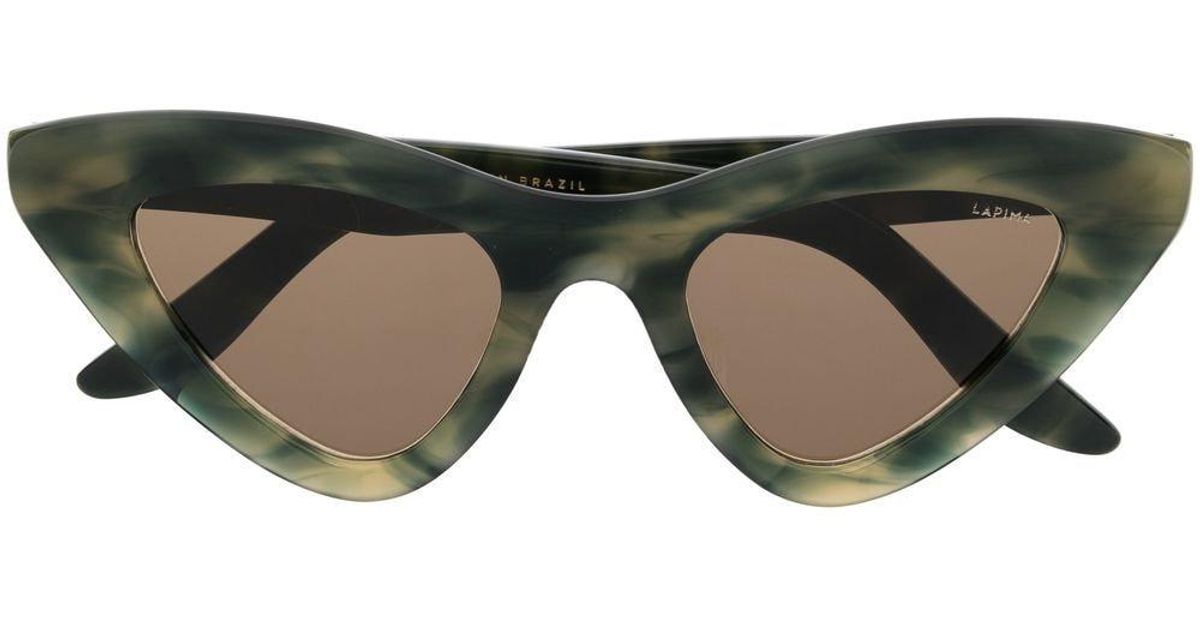 LAPIMA Cateye Frame Suglasses in Green Lyst UK