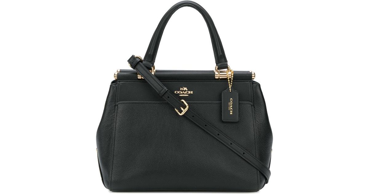 COACH Leather Grace Shoulder Bag in Black - Lyst