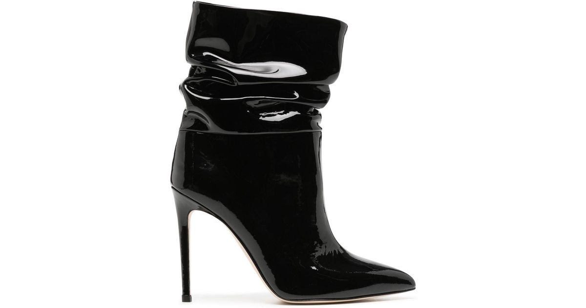 Paris Texas Slouchy 90mm Patent-leather Boots in Black | Lyst UK