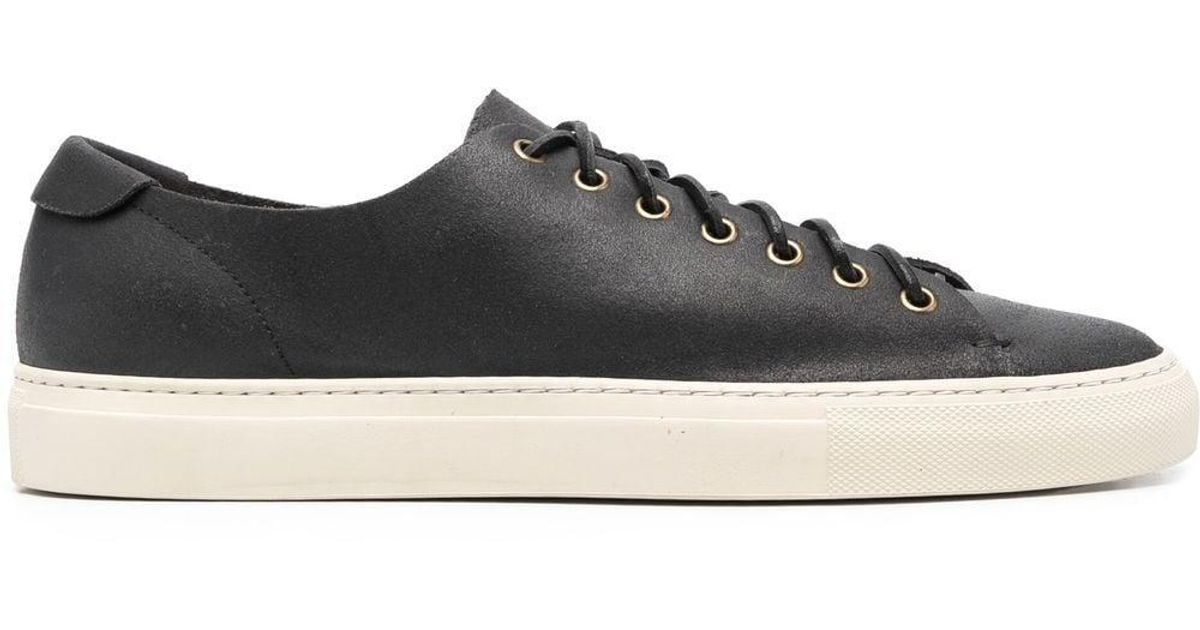 Buttero Low-top Contrasting Sole Trainers in Black for Men | Lyst
