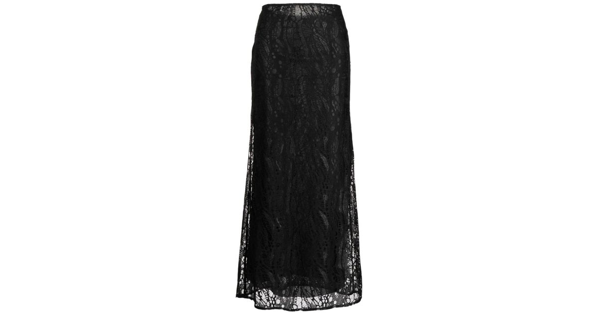 Manning Cartell Deco Esprit Floral-lace Skirt in Black | Lyst