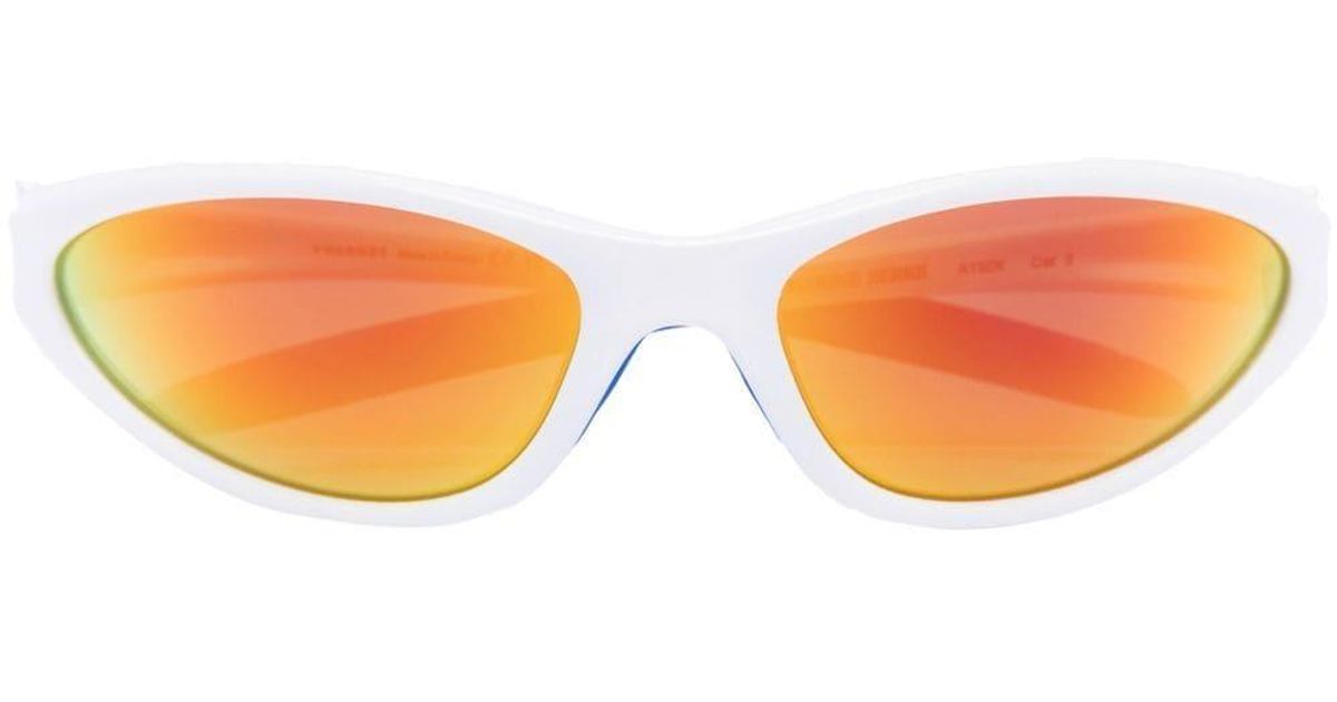 Marine Serre X Vuarnet Oval-frame Sunglasses in Orange | Lyst