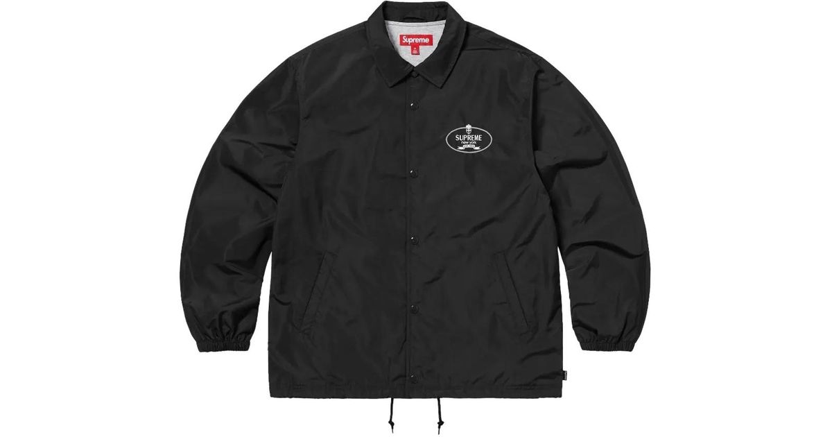 Supreme Crest Coaches Jacket in Black for Men | Lyst