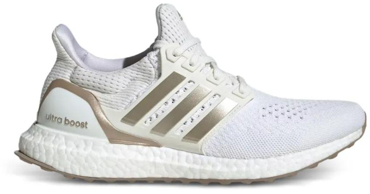 adidas Ultraboost Striped Trainers in White | Lyst