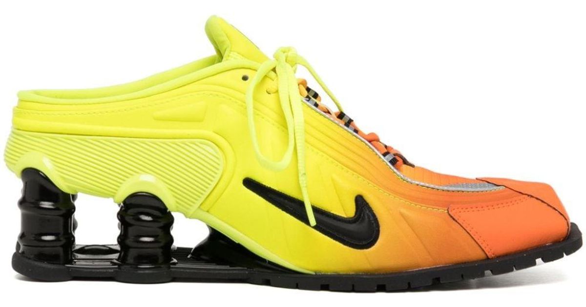 Nike X Martine Rose Shox R4 Mule "safety Orange" Sneakers in Yellow for Men  | Lyst