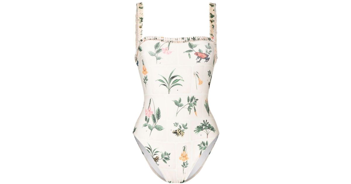 Agua by Agua Bendita Limon One-piece Swimsuit in White | Lyst