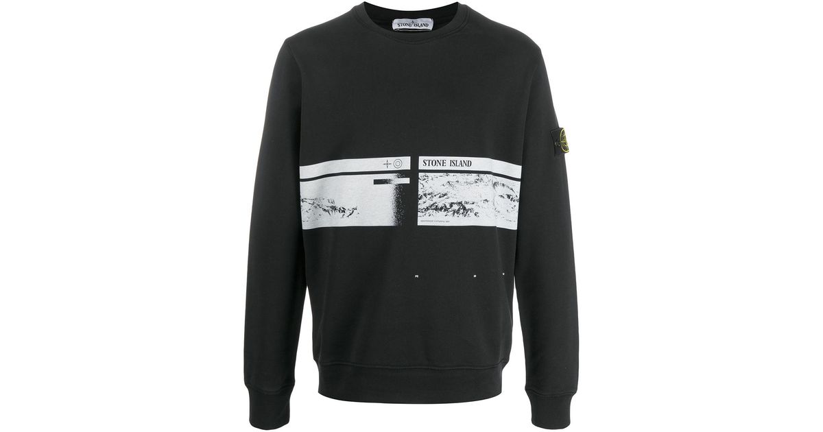 mountain printed crew neck casual sweatshirt