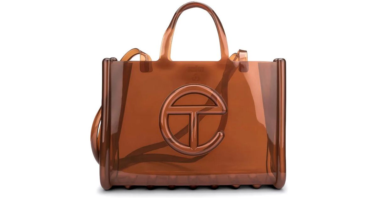 Melissa X Telfar Large Jelly Tote Bag in Brown | Lyst Australia
