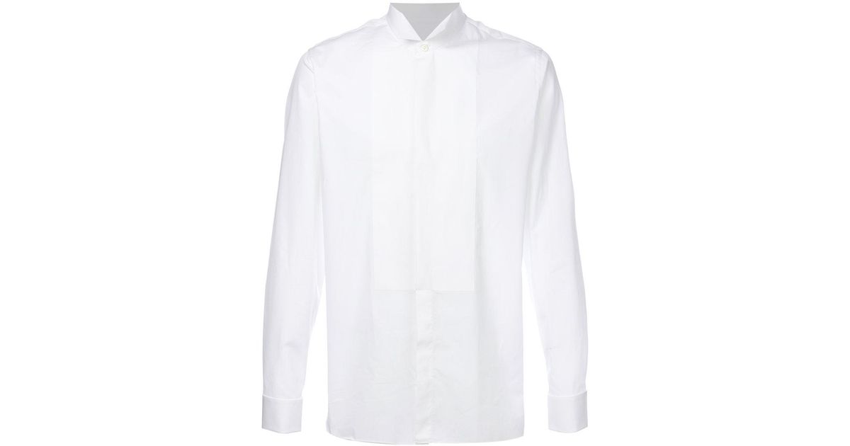 Z Zegna Cotton Upturned Collar Shirt in White for Men - Lyst