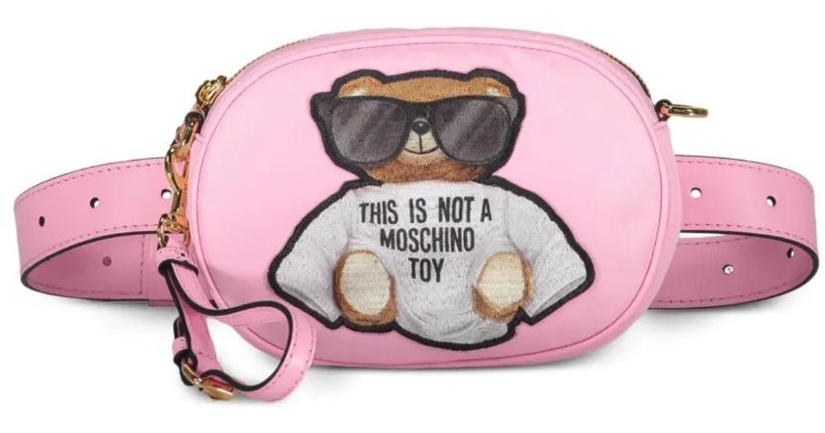 Moschino Teddy Bear-Print Belt Bag in Pink | Lyst