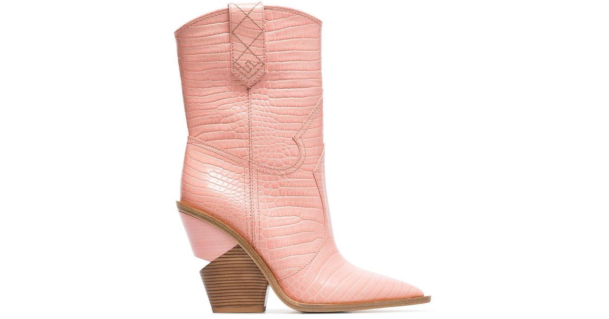 Fendi pink clearance cowboy boots