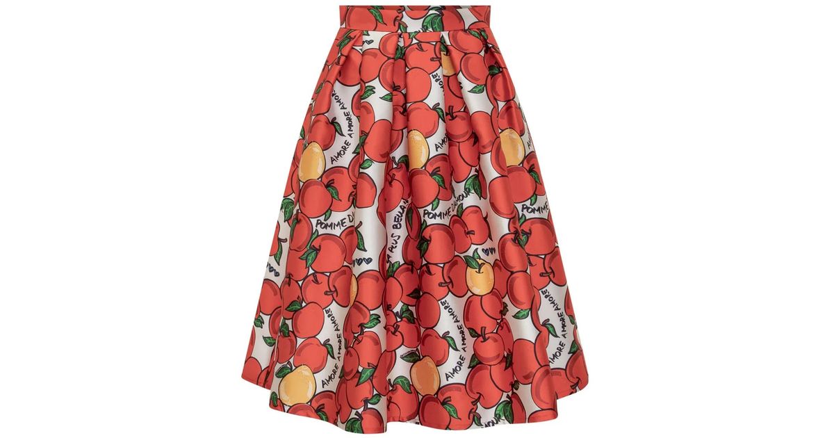 スカート ALESSANDRO ENRIQUEZ Women Skirts SK01 PO REDJAS Red ALESSANDRO ENRIQUEZ Apple-Motif Skirt in Red | Lyst