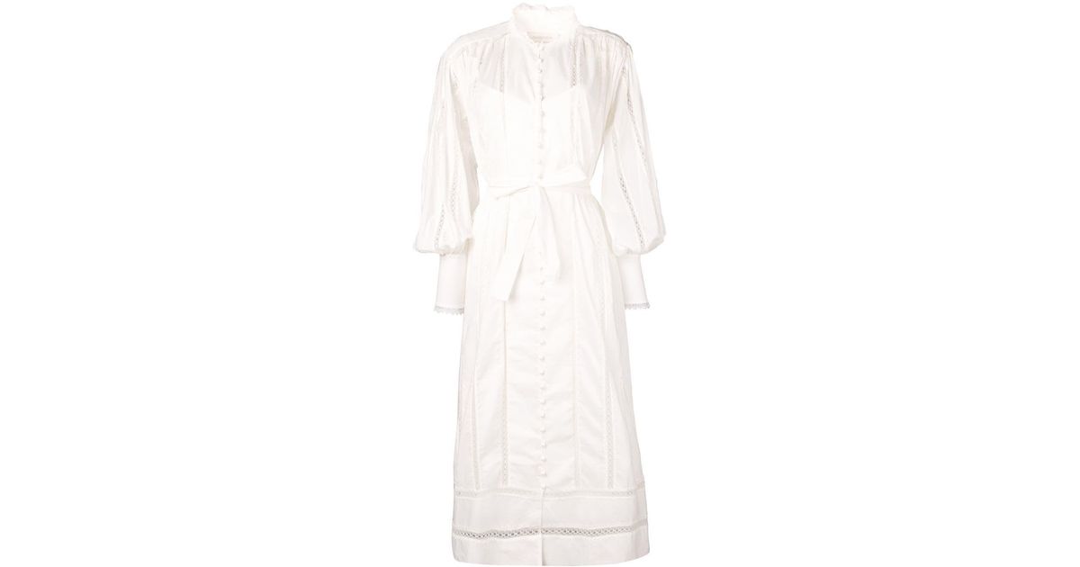 Zimmermann Lace Smock Dress in White - Lyst