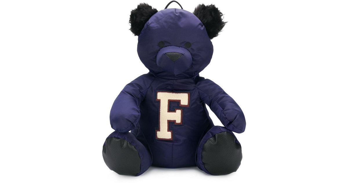 PUMA Fur Teddy Bear Backpack in Blue | Lyst