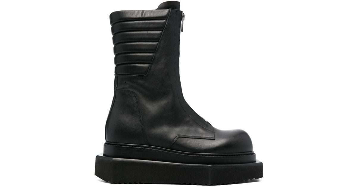 Rick Owens Leather Moto Cyclops Boots レザーブーツ ブラック 