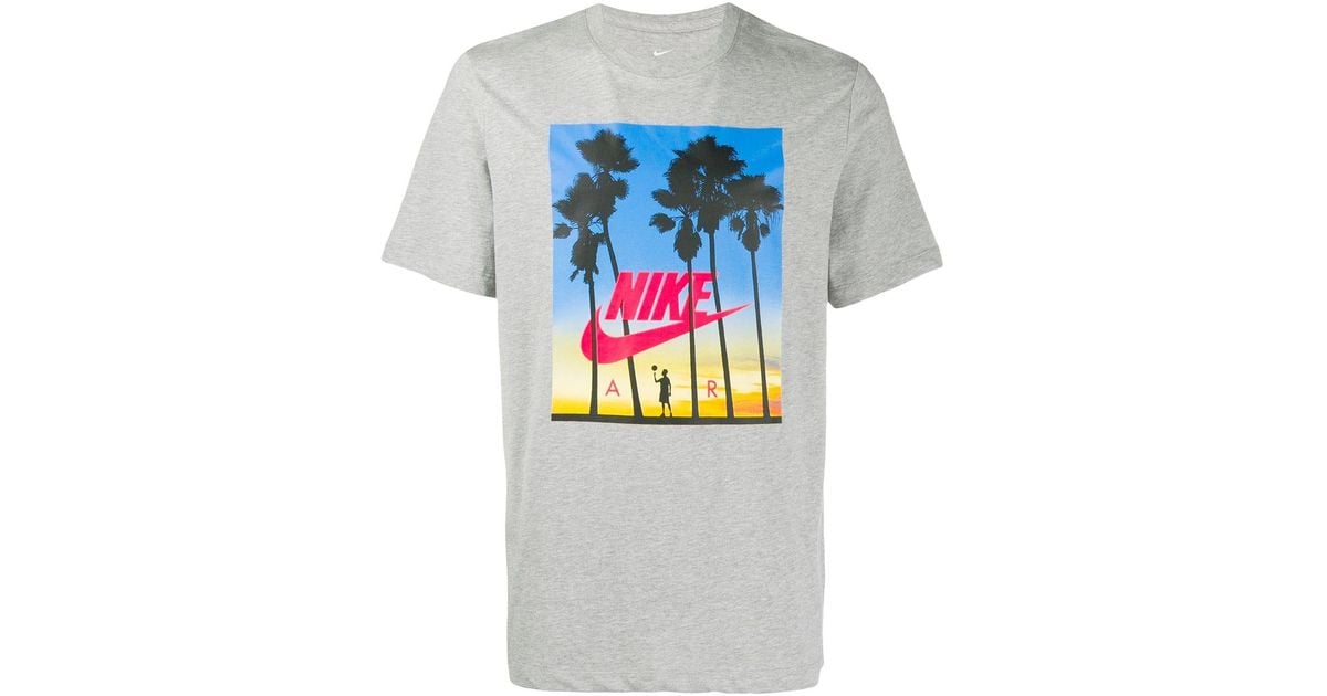 igen Claire Sovereign Nike Palm Tree Print T-shirt in Gray for Men | Lyst
