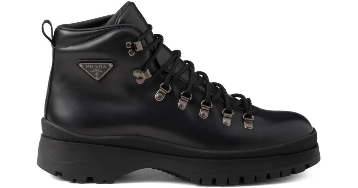 Prada Men Re-Nylon And Leather Brixxen Ankle Boots