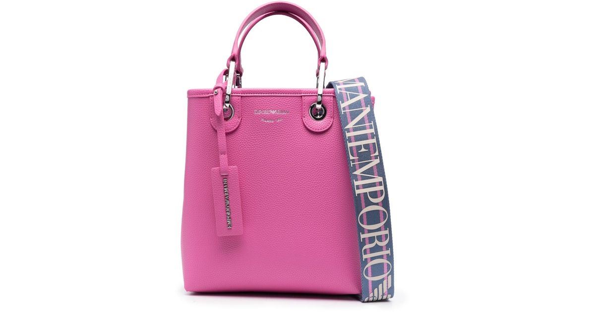 Emporio Armani Myea Vertical Leather Tote Bag in Pink Lyst UK