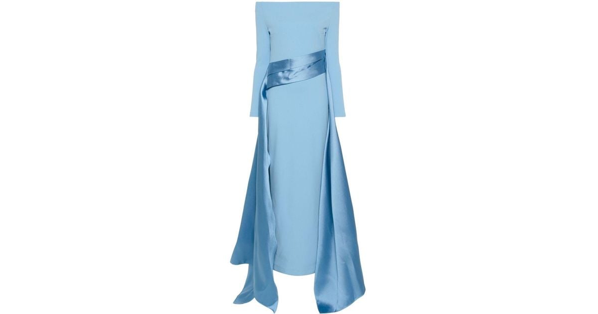 Solace London The Irma Maxi Dress in Blue | Lyst