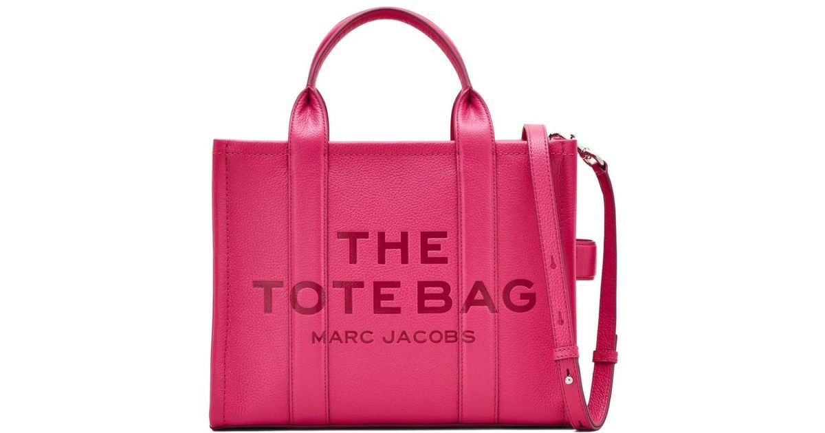 Marc Jacobs Logo-Plaque Tote Bag in Pink | Lyst