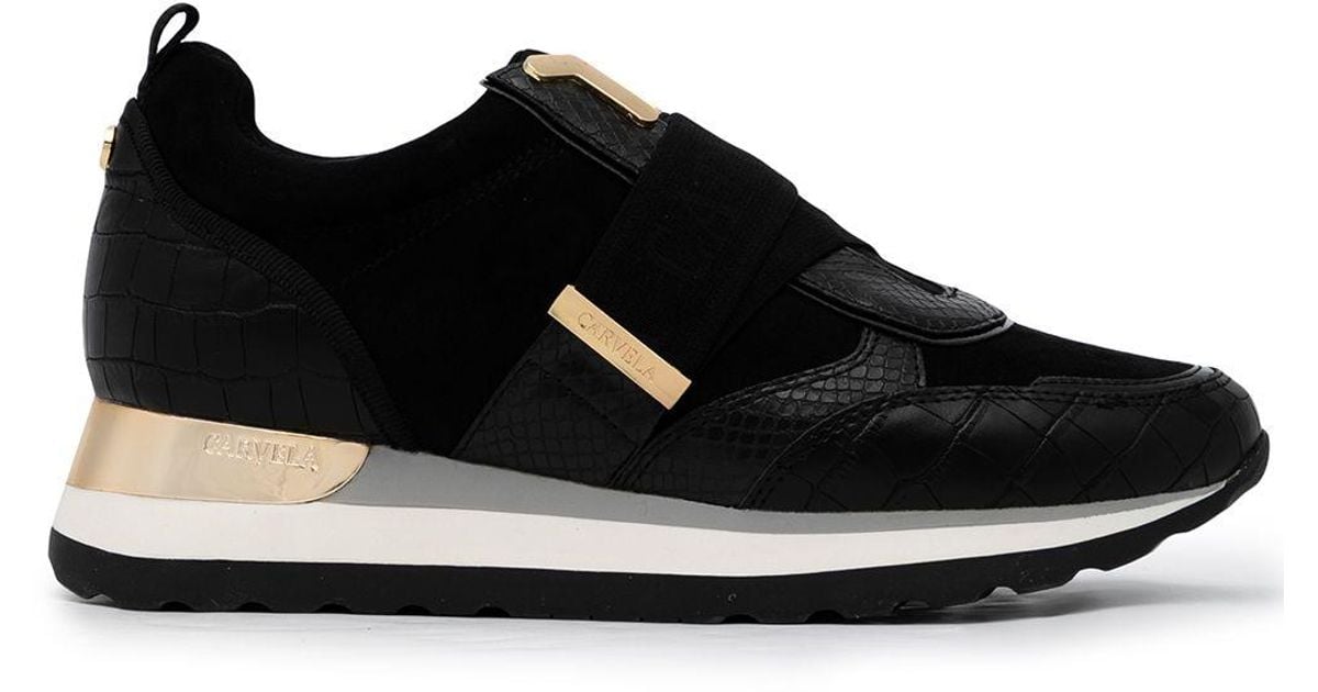 Carvela Kurt Geiger Jemm Elastic Chunky-sole Sneakers in Black | Lyst