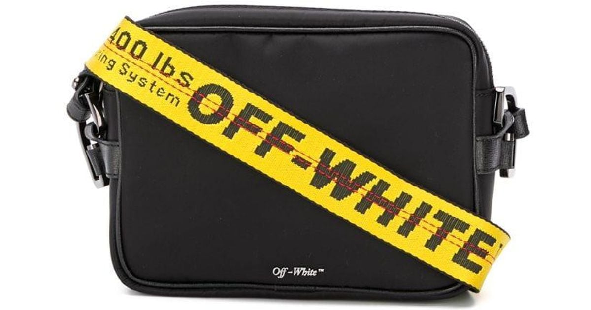 Off-White c/o Virgil Abloh Black Cordura Logo Print Cross-body Bag for Men