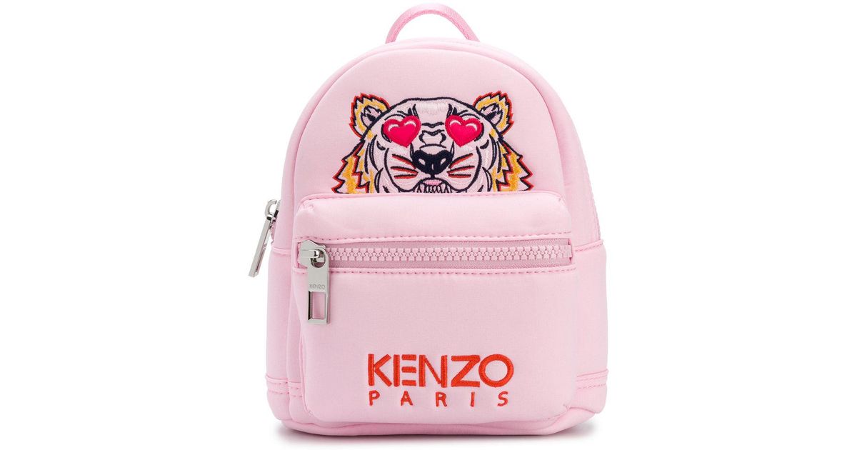 KENZO Mini Tiger Heart Backpack in Pink 