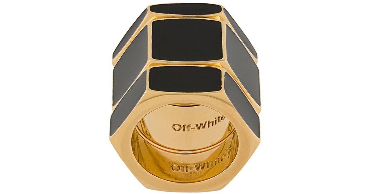 Off-White c/o Virgil Abloh Hex Nuts Ring in Black | Lyst